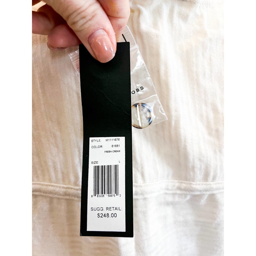 Marc Jacobs Fresh Cream Soft Cotton Blend Dress Size L NWT - Picture 6 of 9